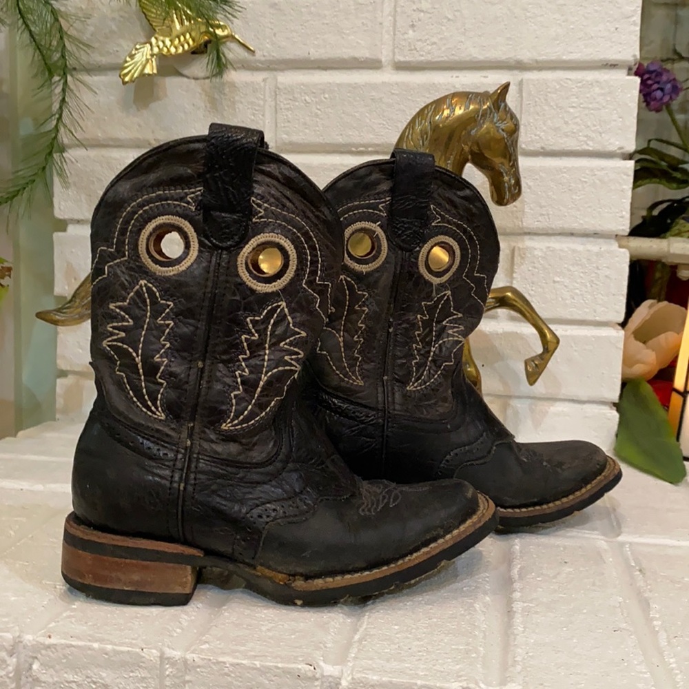Made in Mexico black leather little boys boots